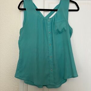 H&M Turquoise Sleeveless Blouse